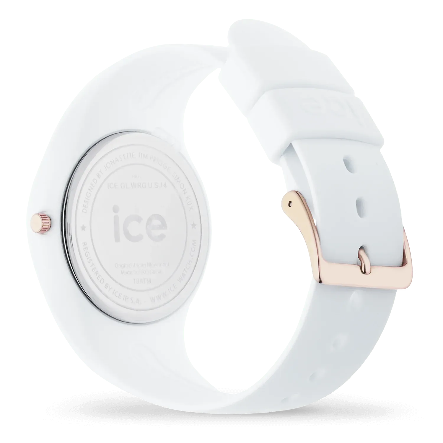 Ice Watch - Montre Silicone Blanc Rose Dorée Médium – Image 4