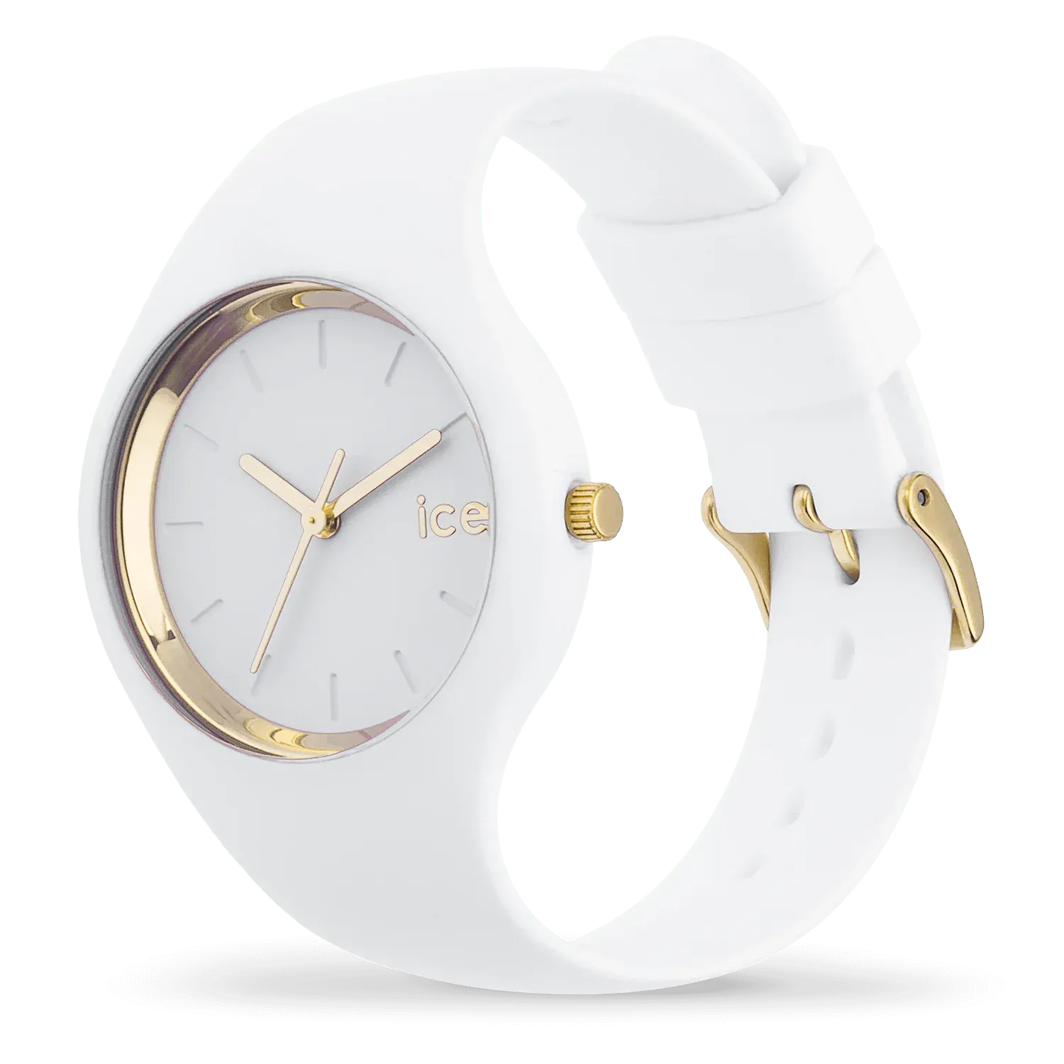 Ice Watch - Montre Silicone Blanche et Dorée Small – Image 2