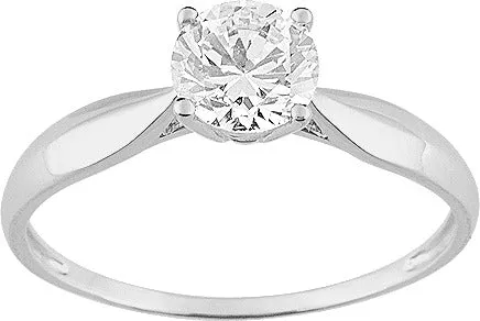 Pixies - Bague Solitaire Or Blanc 375 Millièmes – Image 2