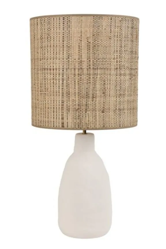 Lampe à poser blanche PORTINATX L H77cm E27 – Image 2