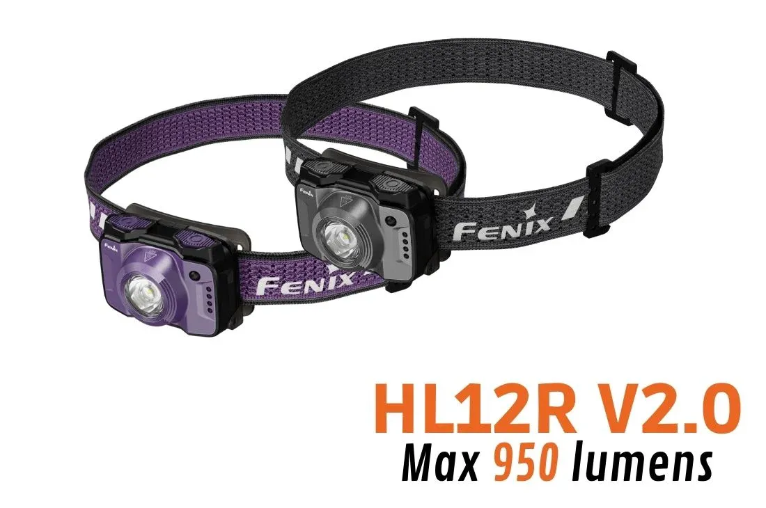 Fenix HL12R V2.0 Lampe frontale ultra légère - 950 Lumens