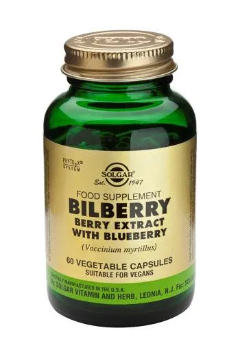 Bilberry Berry Extract with Blueberry 60 Vegetable Capsules