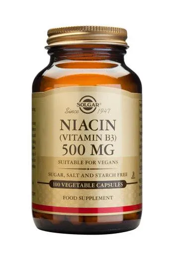 Niacin 500 mg (Vitamin B3) 100 Vegetable Capsules