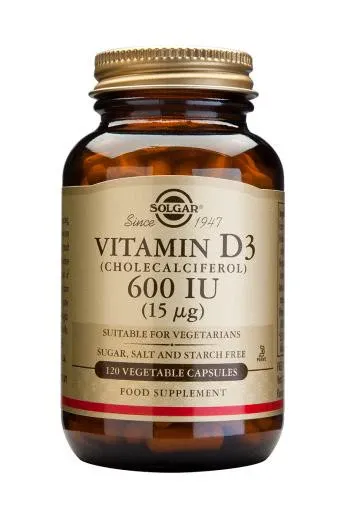 Vitamin D3 600 IU (15 µg) Vegetable Capsules