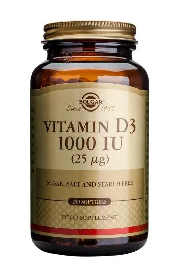 Vitamin D3 1000 IU (25 µg) 250 Softgels