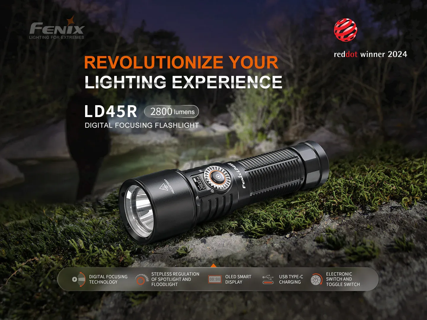 Fenix LD45R - Lampe de poche extérieure à mise au point numérique - 2800 lumens – Image 6