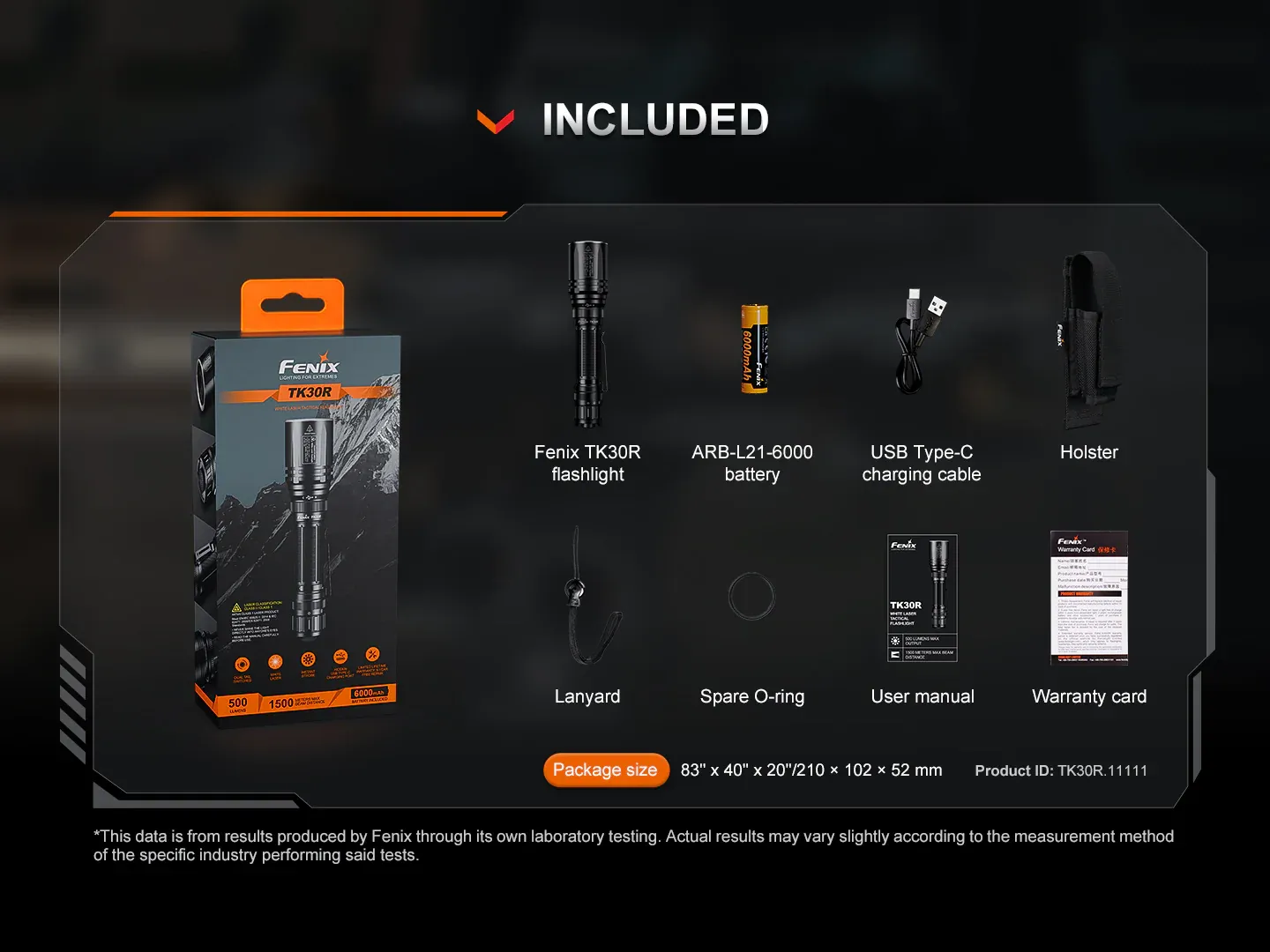 Fenix TK30R - Lampe de poche tactique à laser blanc - 500 lumens – Image 9