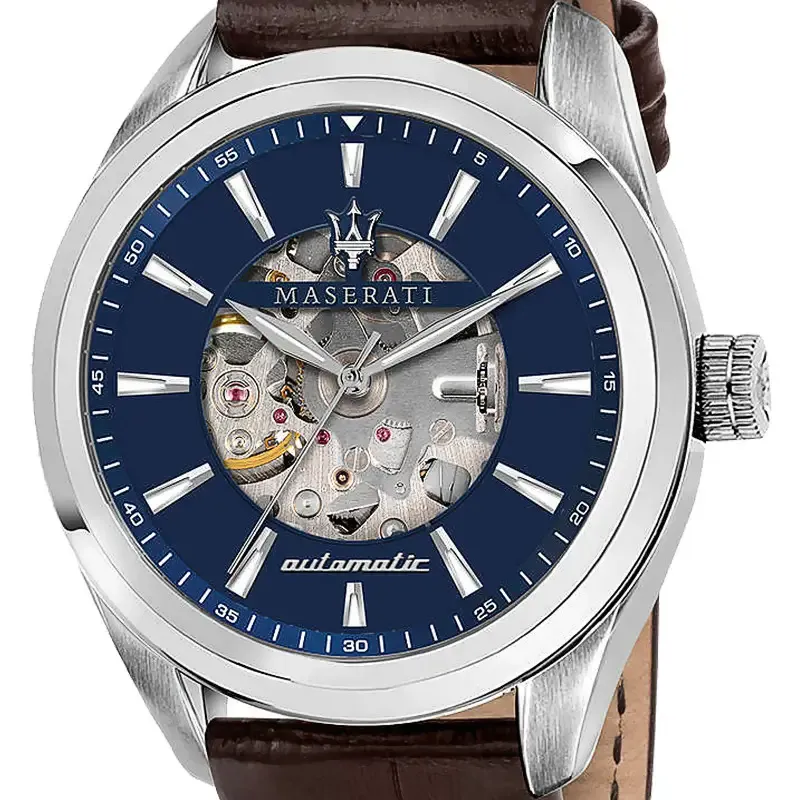 Maserati - Montre Traguardo Squelette & Cuir – Image 2