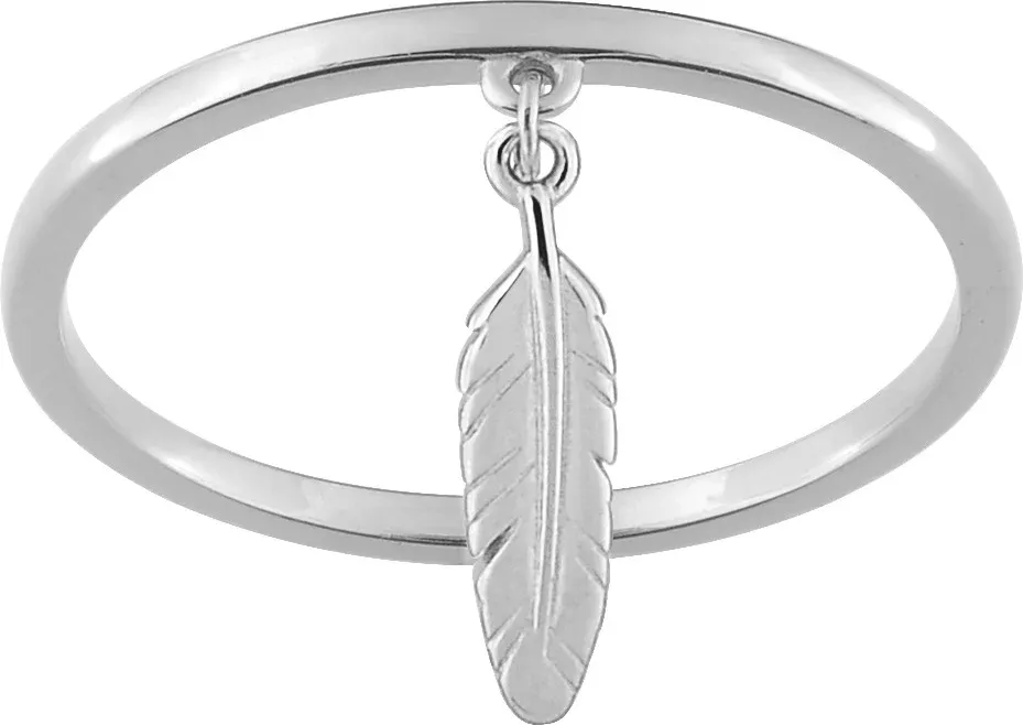 Pixies - Bague Pendentif Plumes Argent 925 – Image 2