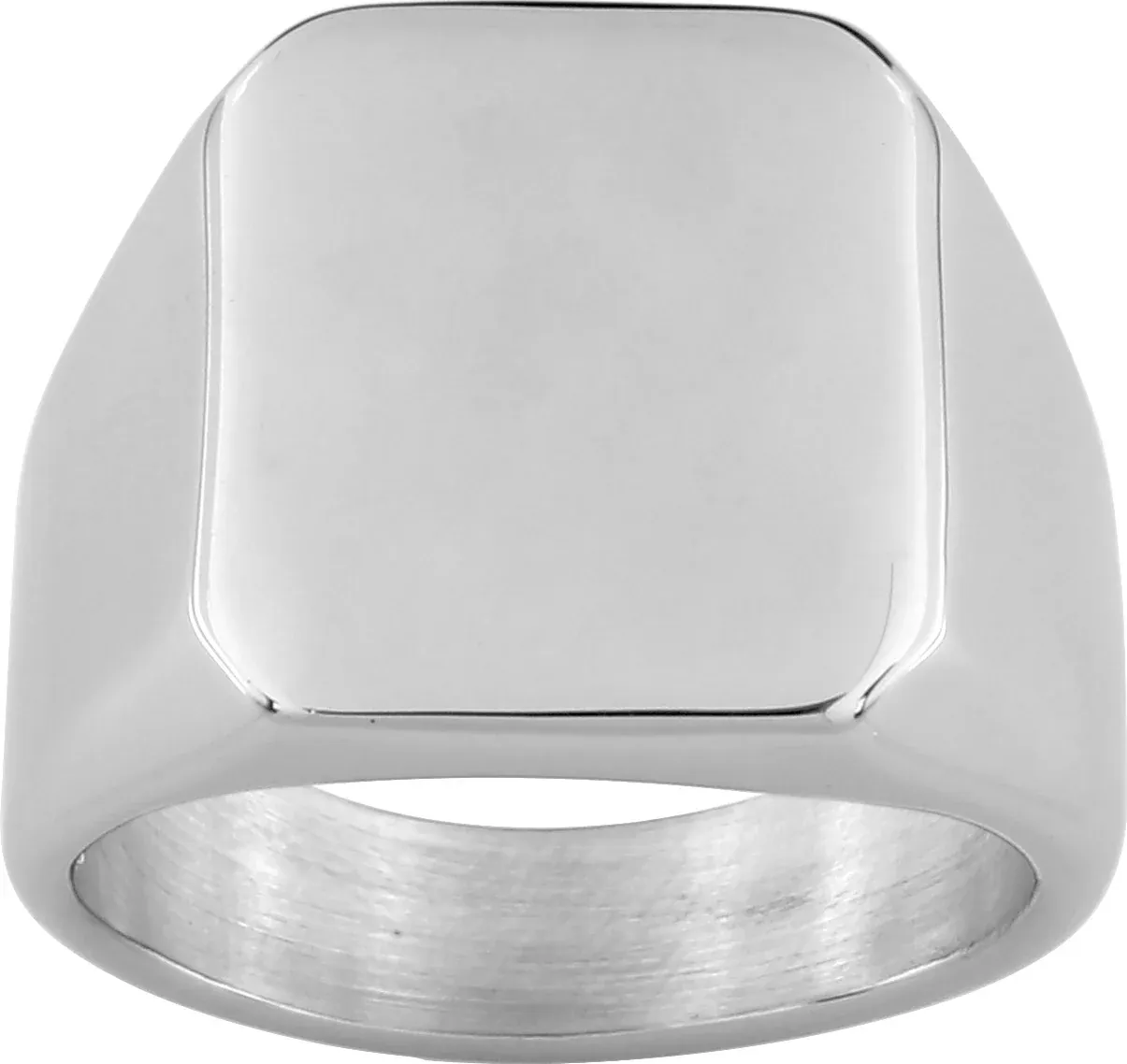 Pixies - Bague Homme Chevalière Acier Inoxydable Gris – Image 2