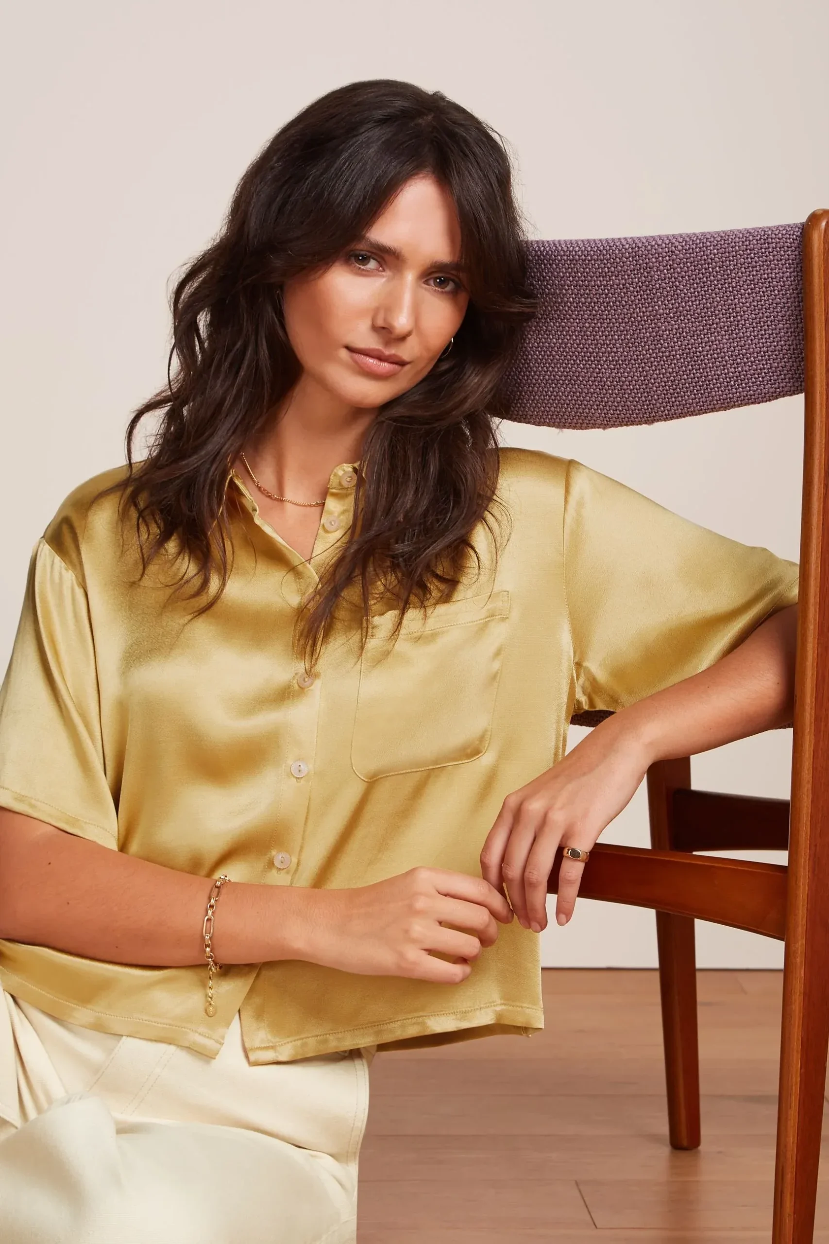 Blouse Evelina star satin King Louie – Image 2