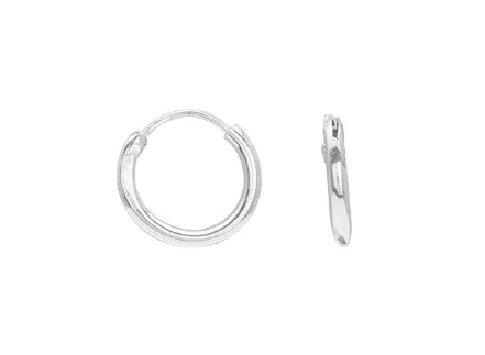 Pixies - Boucles d'Oreilles Créoles Argent 925 14 mm