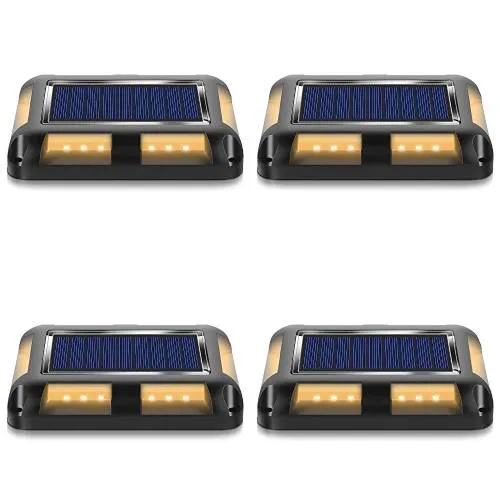 Lampe de sol solaire Extérieur pour jardin robuste (4 Pcs)