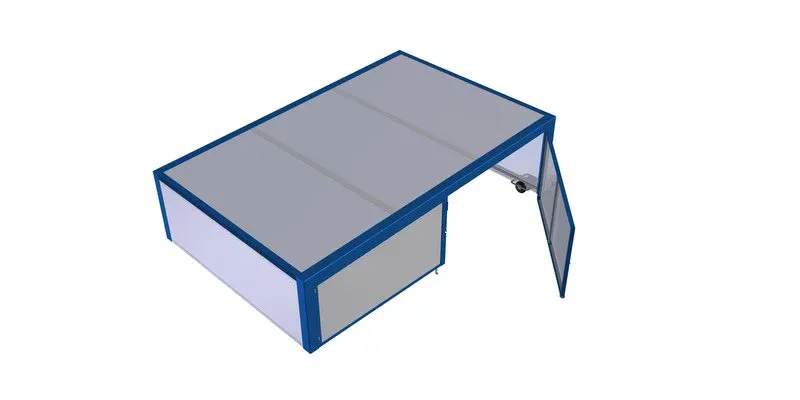 Abri a materiel en aluminium avec roues