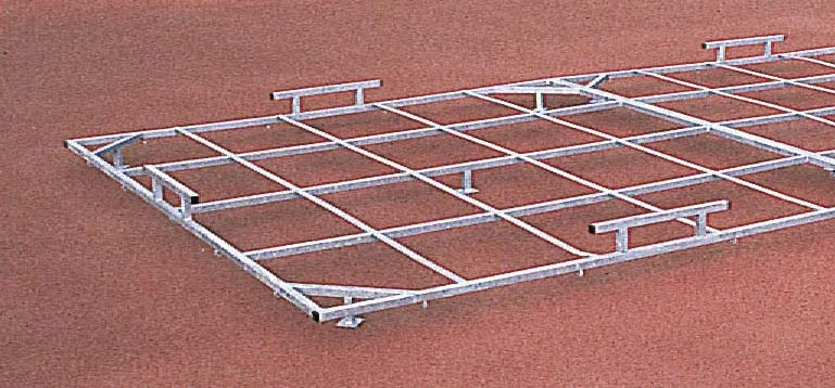 Caillebotis perche 5m50 x 5m00 pieds fixes