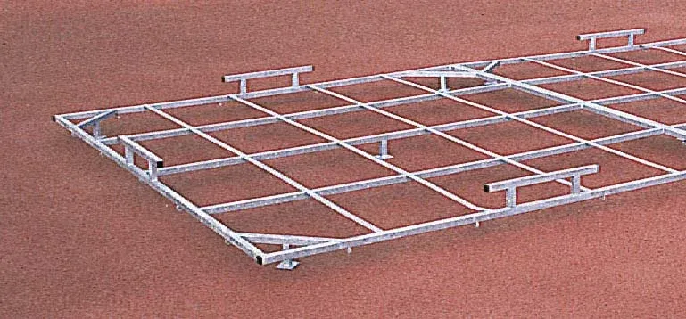 Caillebotis perche 6m30 x 5m00 pieds fixes