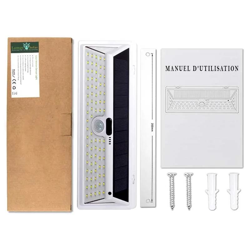 Applique murale solaire 66 LED Blanche – Image 3