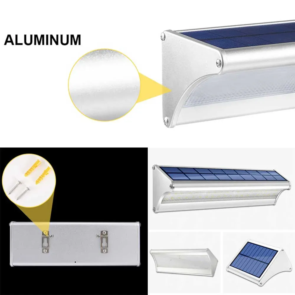 Applique Murale Solaire Lampe 48 LED en Aluminium – Image 7