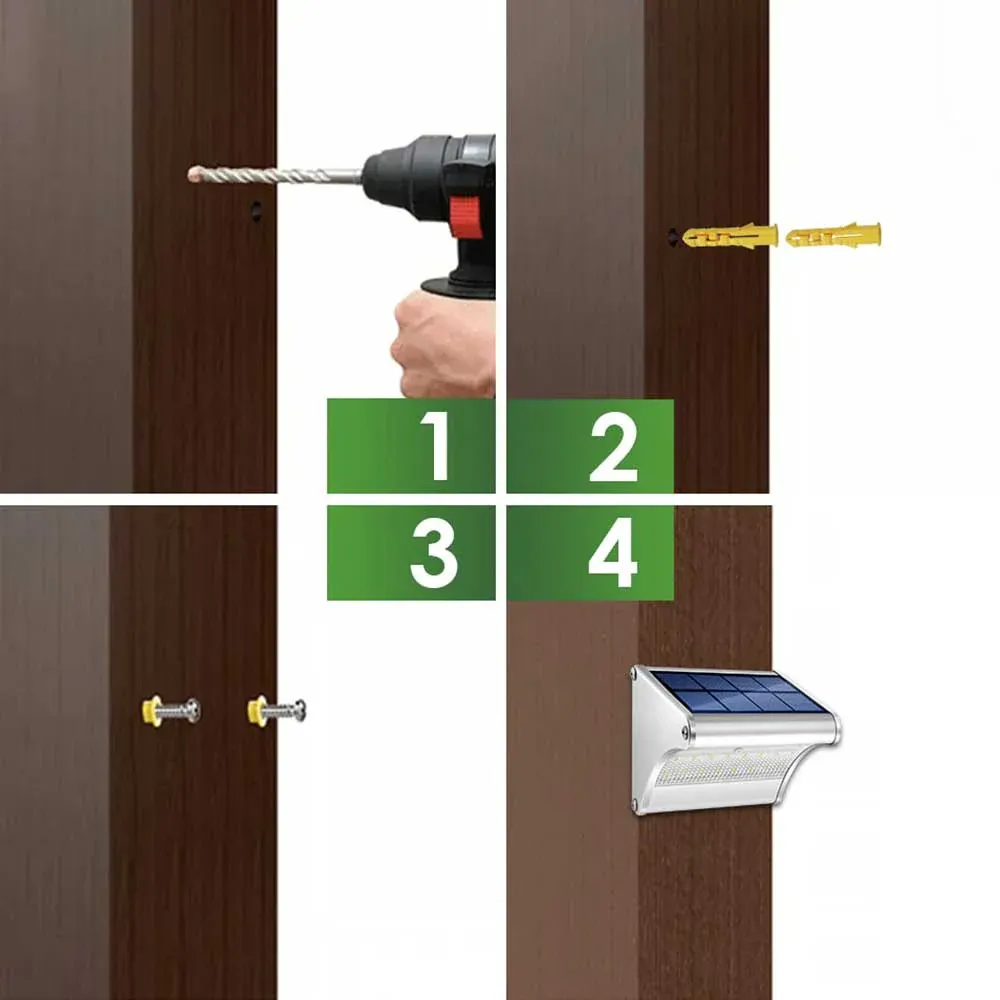 Applique Murale Solaire Lampe 48 LED en Aluminium – Image 8