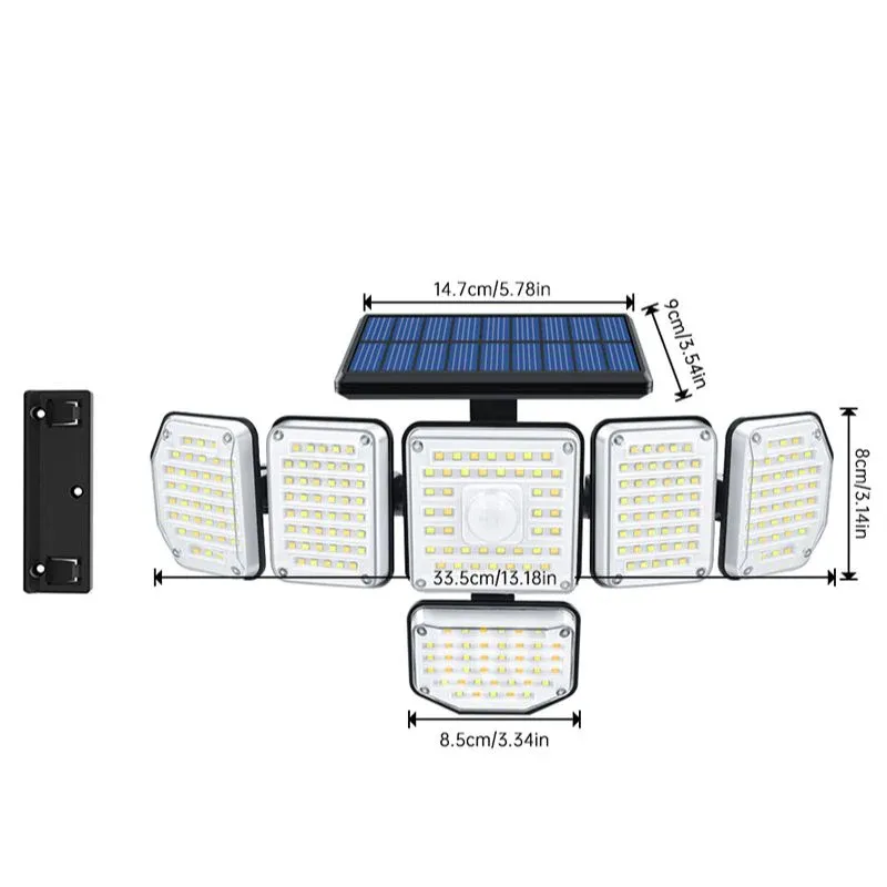 Applique murale solaire jardin (256 LED) – Image 4