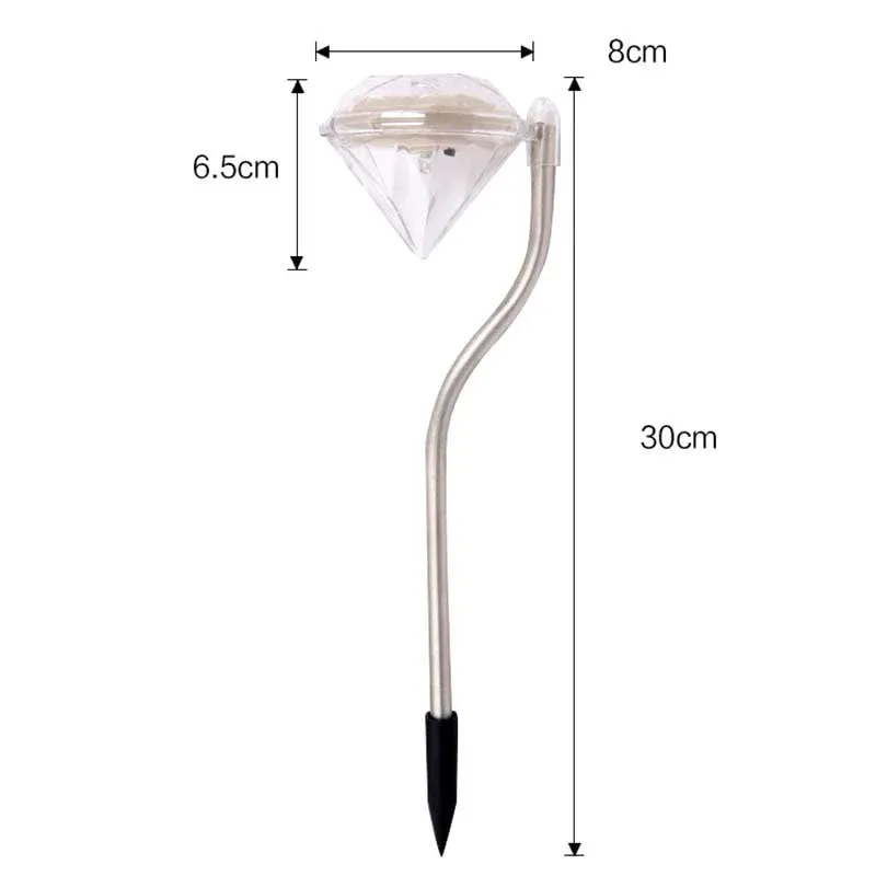 Balise solaire extérieure "Piquet Mini diamant en Inox" (4 Pcs) – Image 4