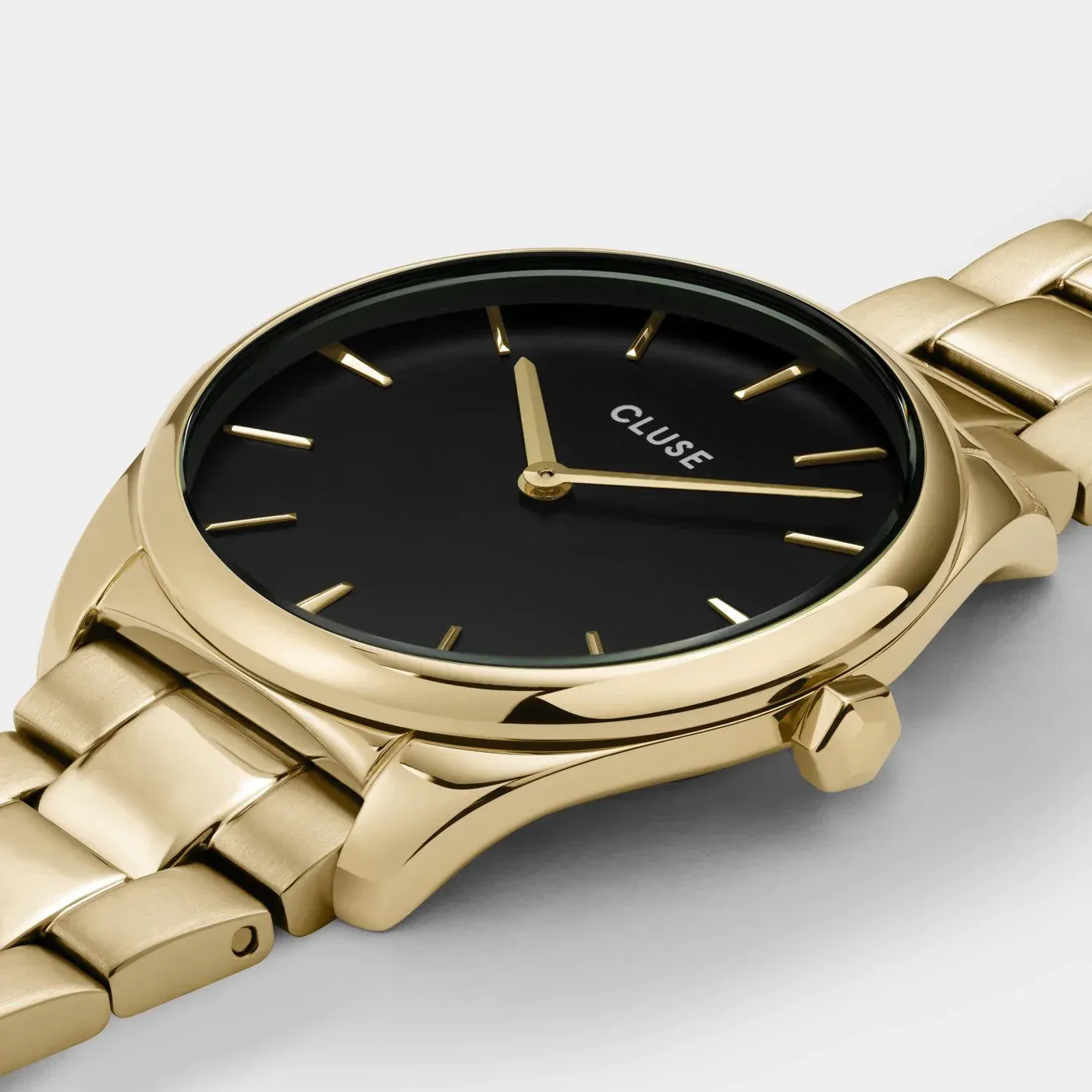 Cluse - Montre La Féroce Petite Steel Dorée Cadran noir – Image 2