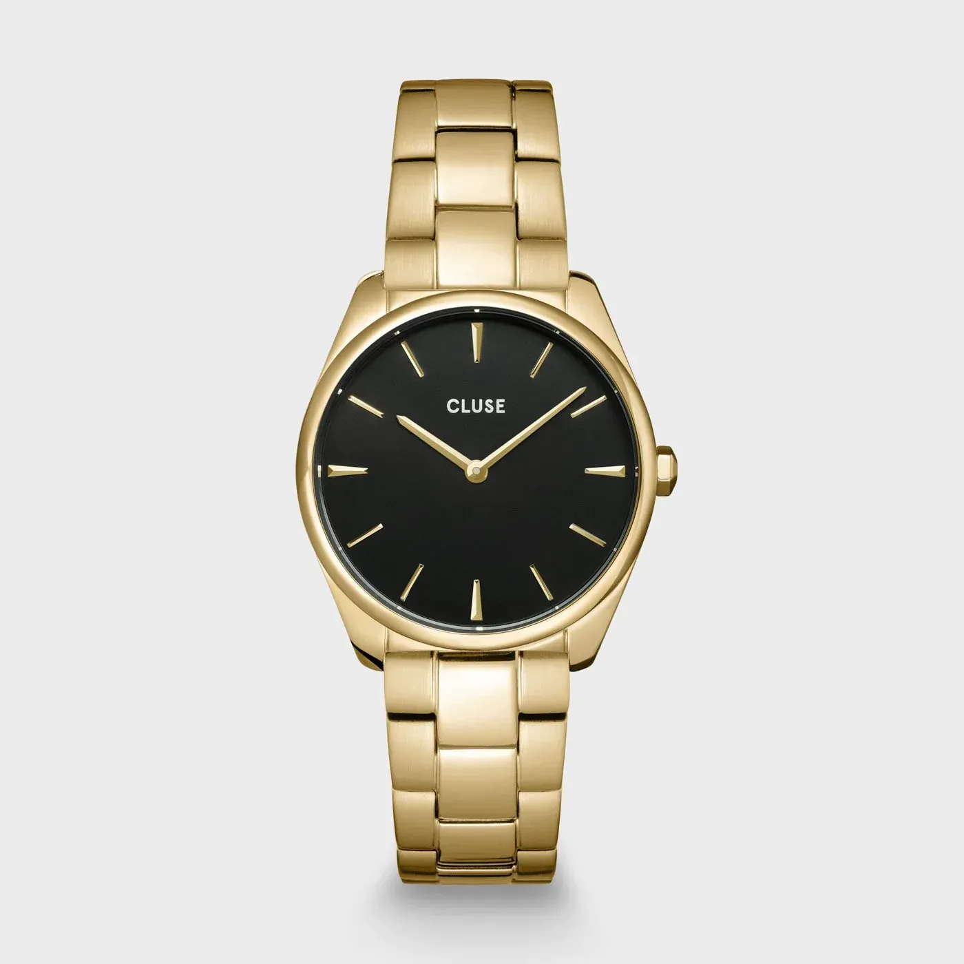 Cluse - Montre La Féroce Petite Steel Dorée Cadran noir