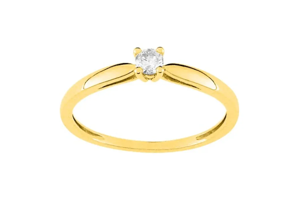 Pixies - Bague de Fiançailles Femme Or Jaune Diamant