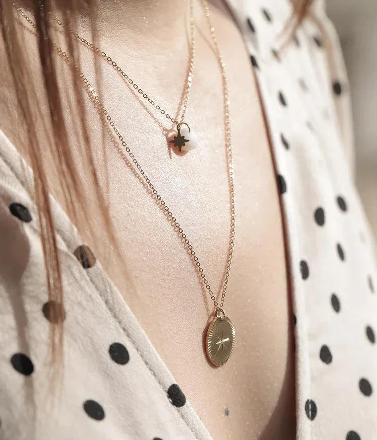 Zag Bijoux - Collier Manuréva Apatite Acier Doré – Image 2