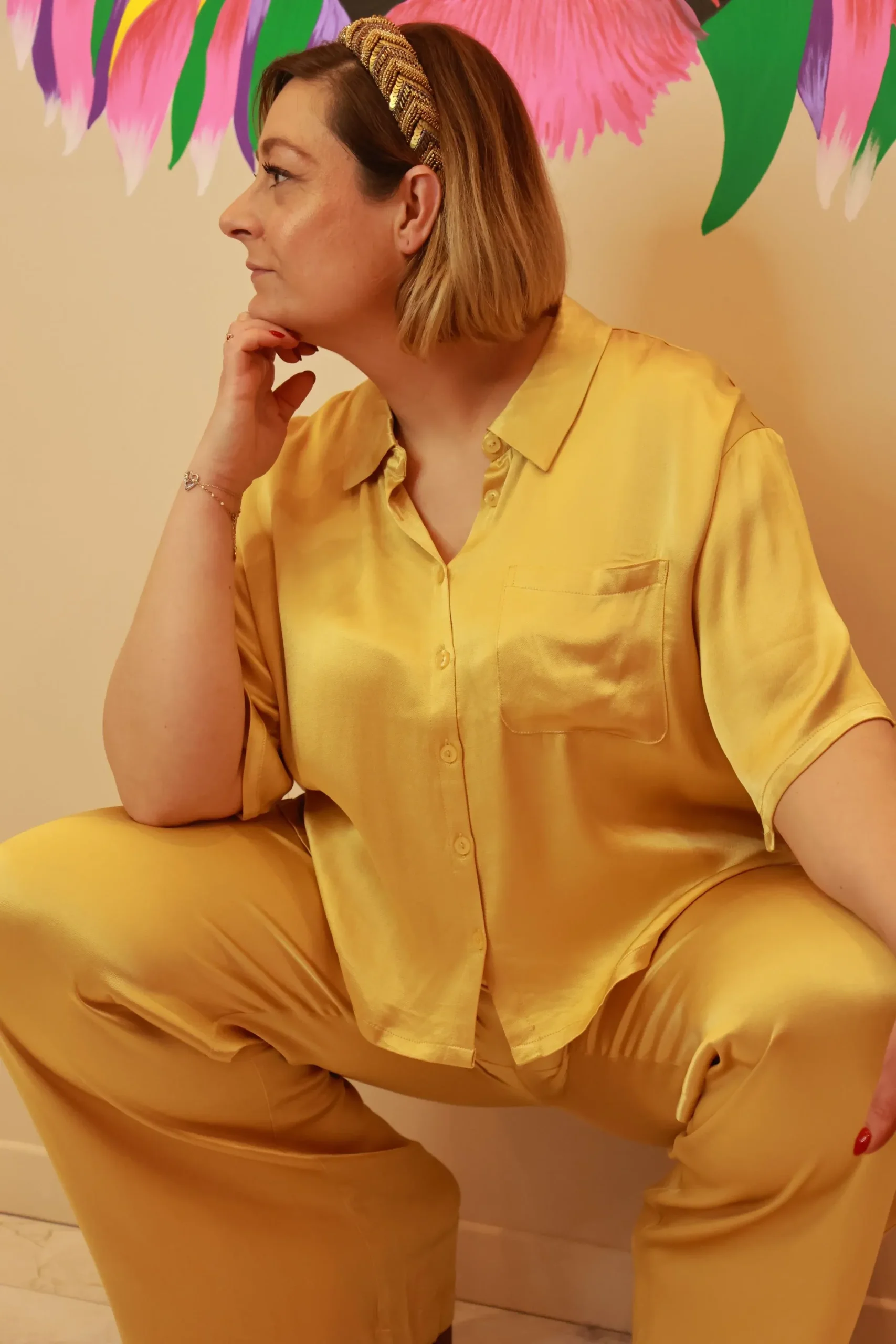 Blouse Evelina star satin King Louie – Image 6