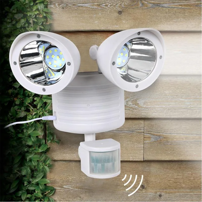 Lampe solaire jardin "Double projecteur blanc" – Image 2
