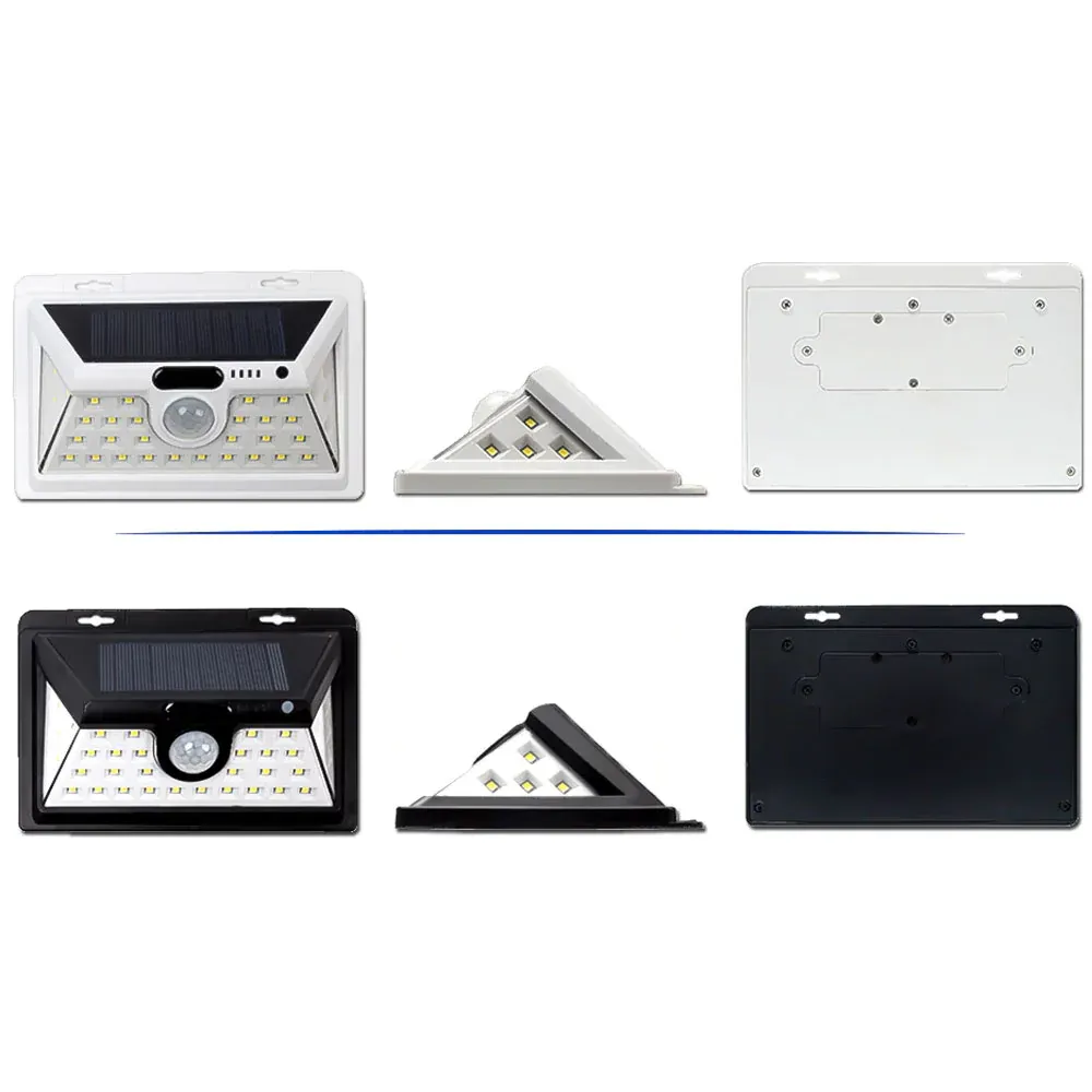 Applique murale solaire Noire Led Jaune – Image 4