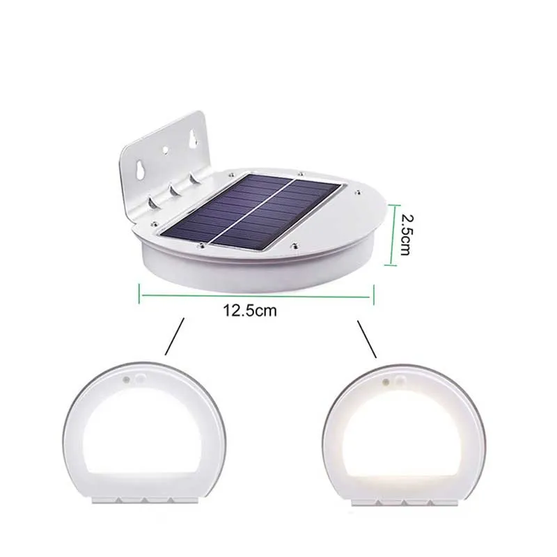 Lampe solaire jardin Ronde Blanche 28 LED (2Pcs) – Image 3