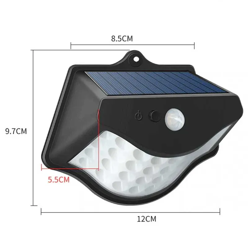 Applique murale solaire 32 LED noire – Image 2