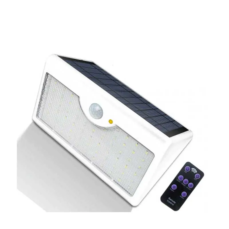 Applique murale solaire Blanche 60 LED (Télécommande) – Image 2