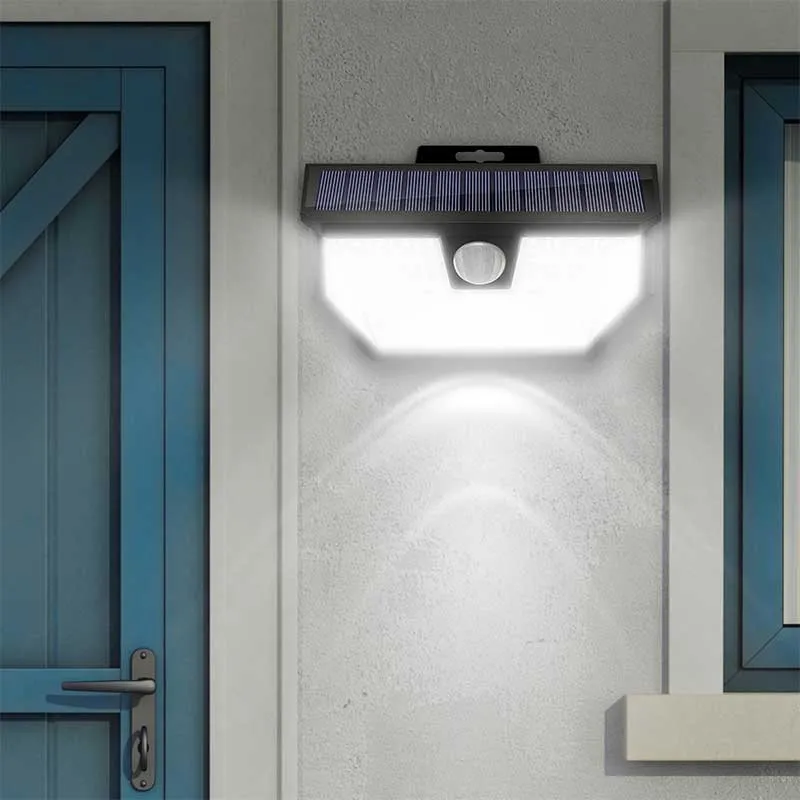 Applique murale solaire 48 LED Noire (PIR) – Image 3
