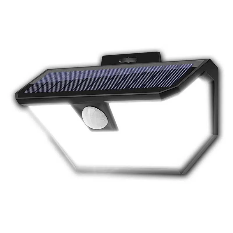 Applique murale solaire 48 LED Noire (PIR)