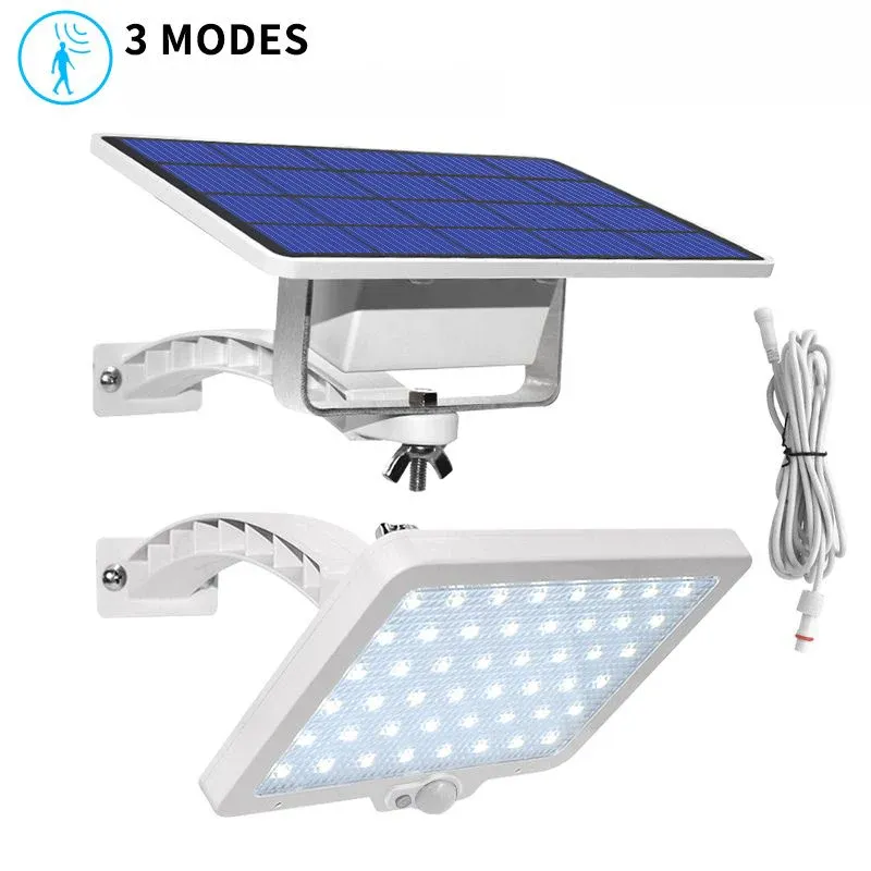 Lampe solaire jardin avec panneau déporté 48 LED