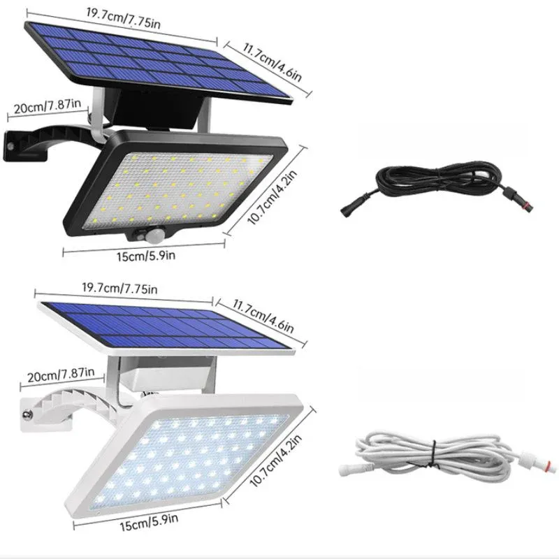 Lampe solaire jardin avec panneau déporté 48 LED – Image 3