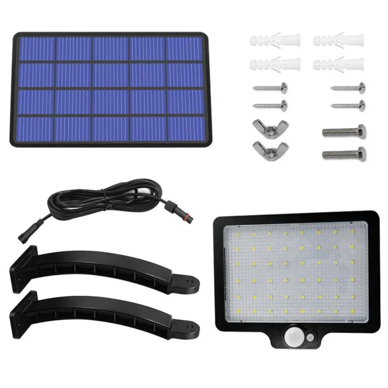 Lampe solaire jardin avec panneau déporté 48 LED – Image 6