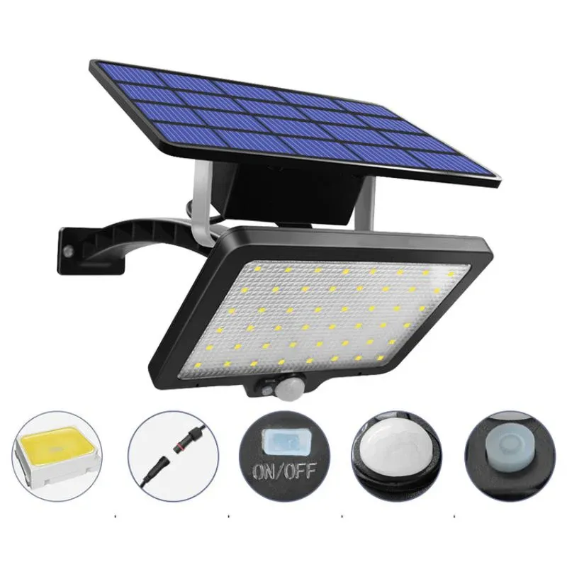 Lampe solaire jardin avec panneau déporté 48 LED – Image 7