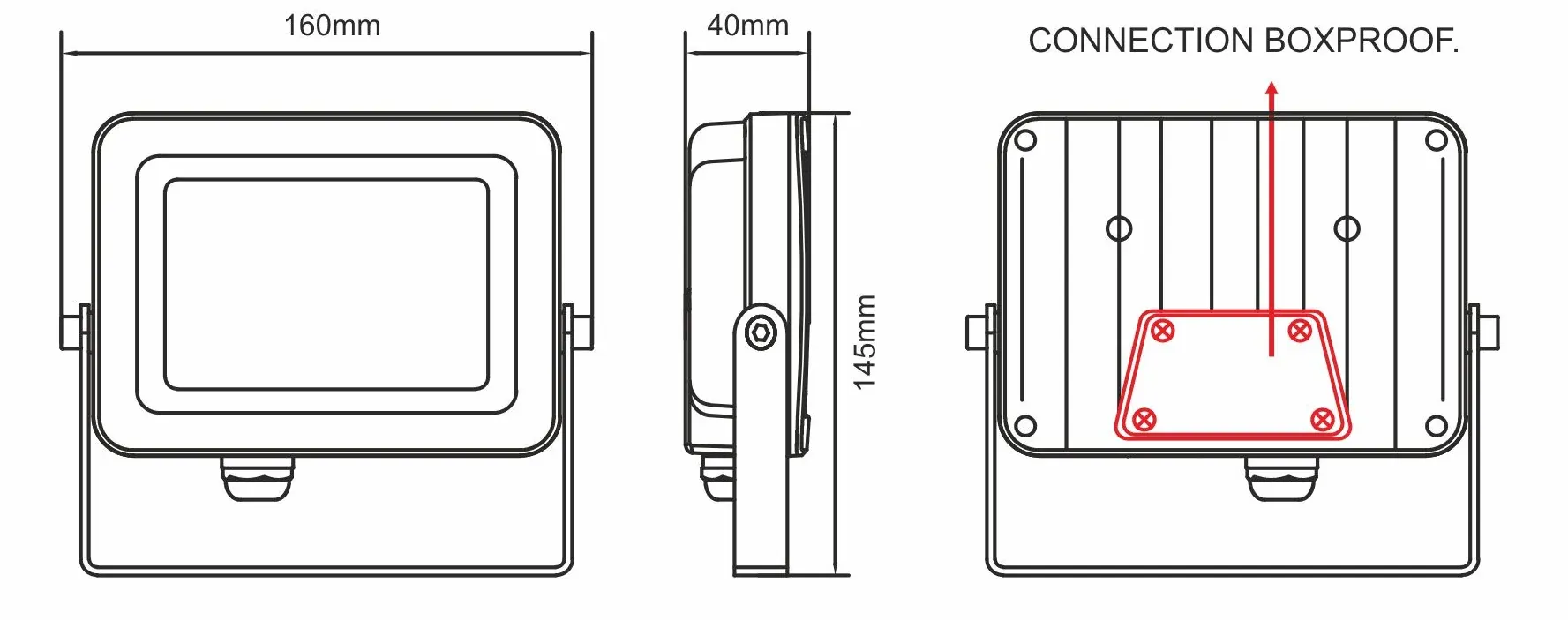 Projecteur LED en aluminium avec détecteur de présence – Image 7