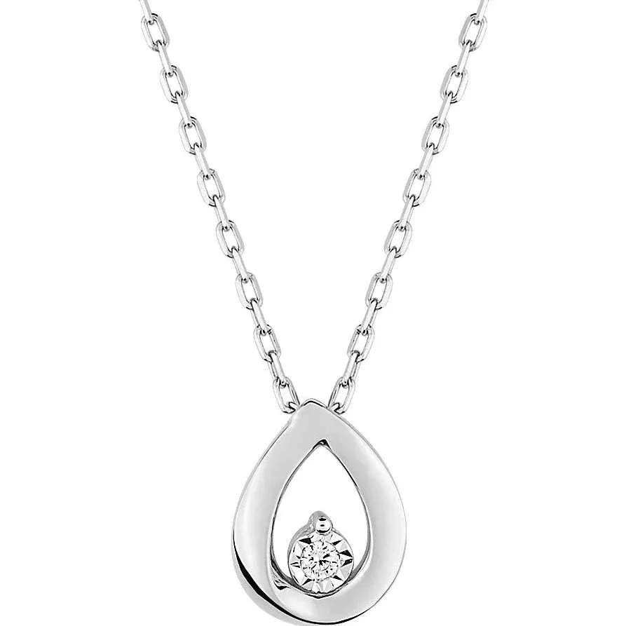 Pixies - Collier Femme Diamant Goutte Or Blanc – Image 2