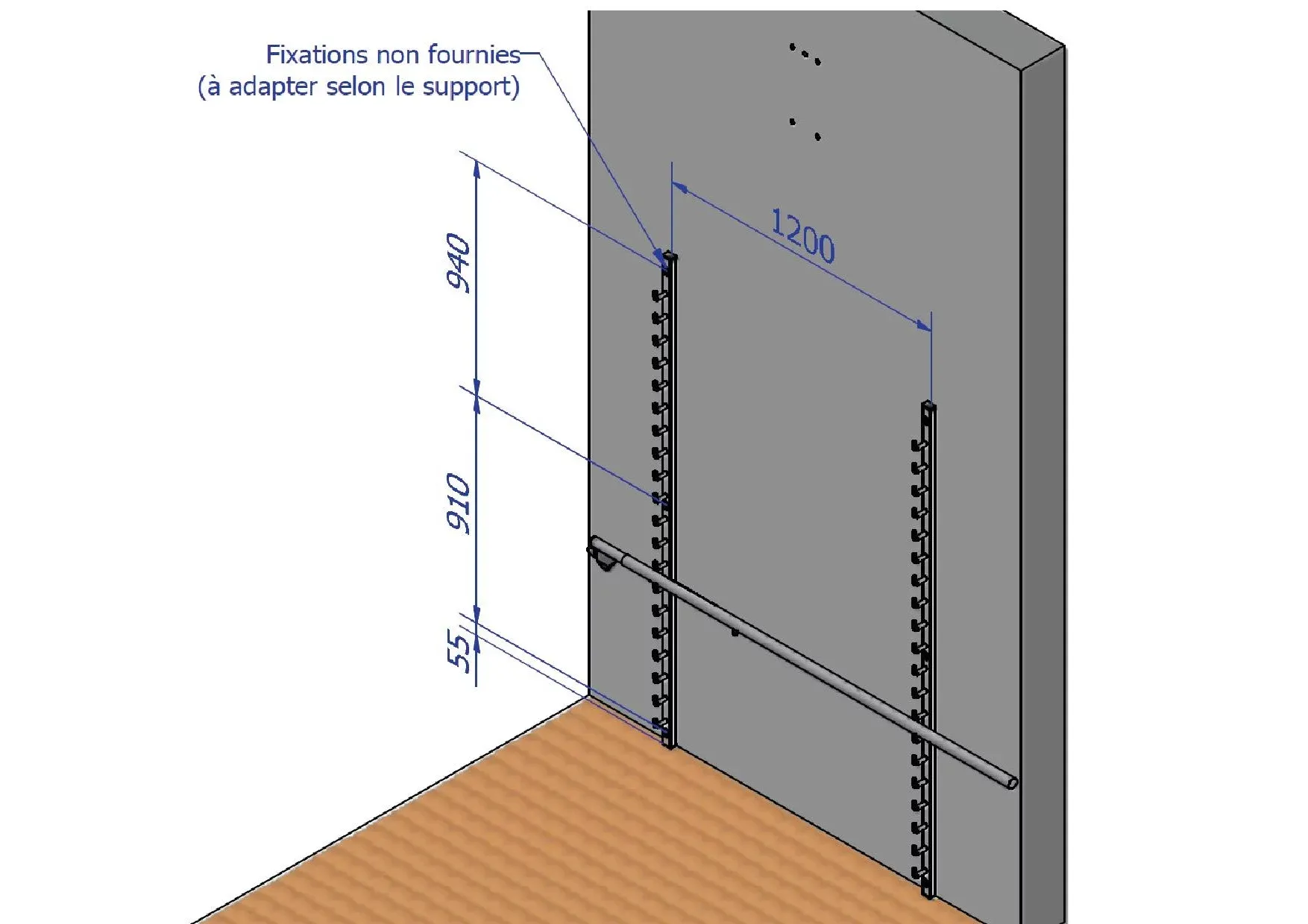Ratelier badminton 10 paires