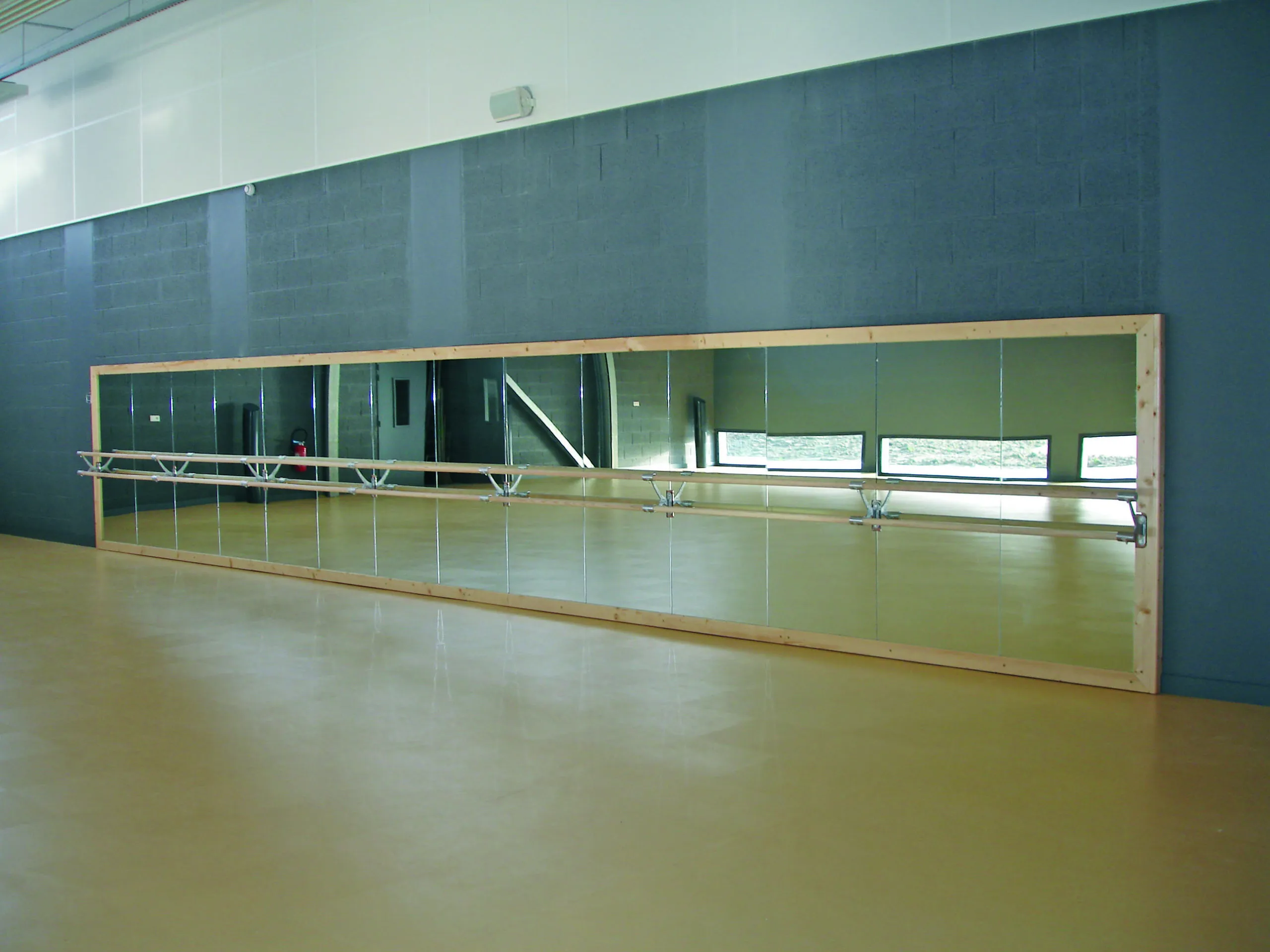 Encadrement bois miroir