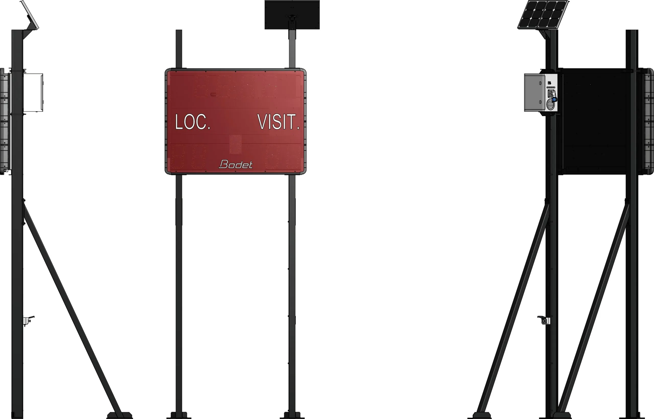 Support panneau d’affichage largeur panneau 2m40