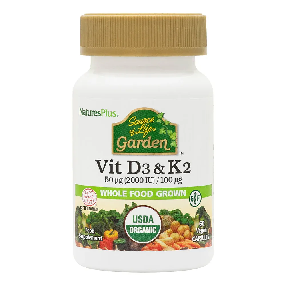 Source of Life Garden Vitamins D3 & K2 60 Caps