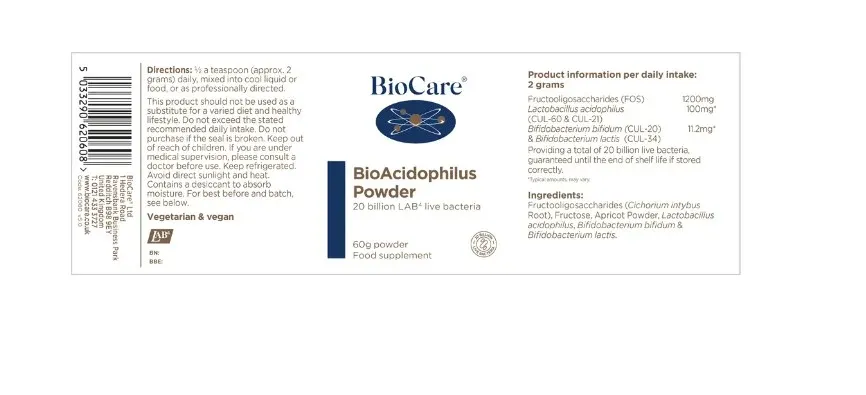 Acidophilus Powder (Probiotic) 60g – Image 2