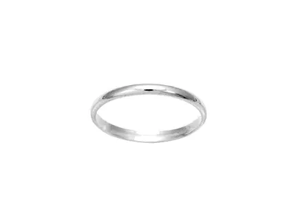 Pixies-Bague Anneau Alliance "Demi-Jonc" Mixte Argent 925/1000