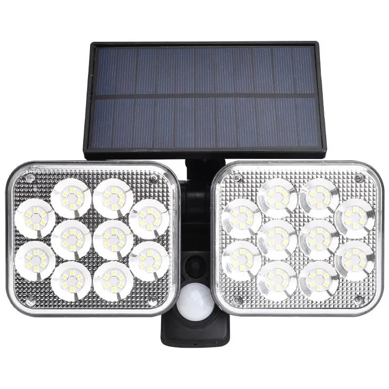 Lampe solaire jardin "Double projecteur puissant" (120LED)